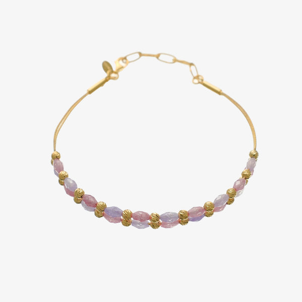 925 Silver Golden Plated Soul Heart Bracelet