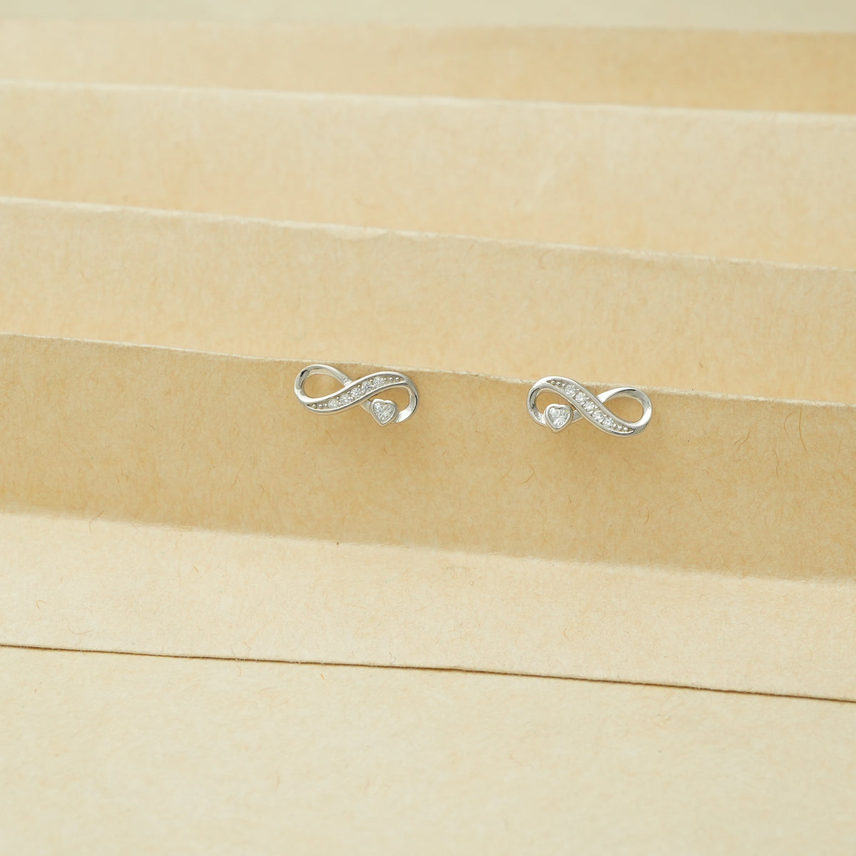 925 Silver Infinite Grace Earrings for Baby - 925 sterling silver earrings by Tassya Silver