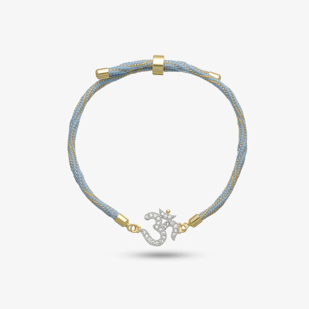 925 Gold Silver Om Sankalp Rakhi