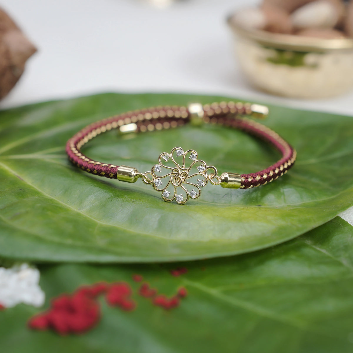 925 Gold Silver Om Mahima Rakhi