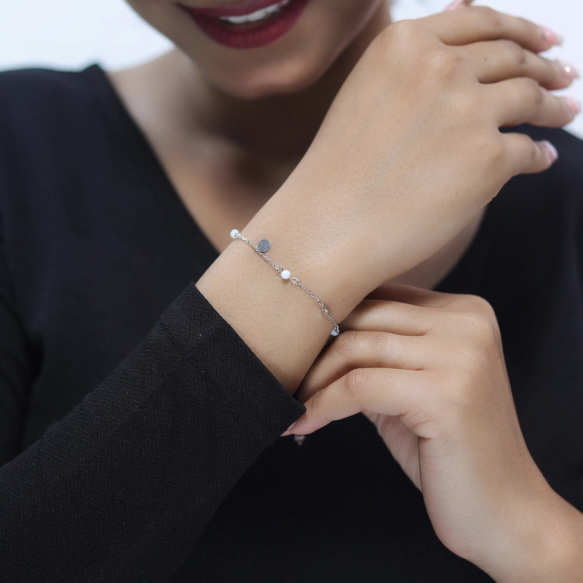 925 Silver Minimal Charm Bracelet - 925 sterling silver bracelet by Tassya Silver