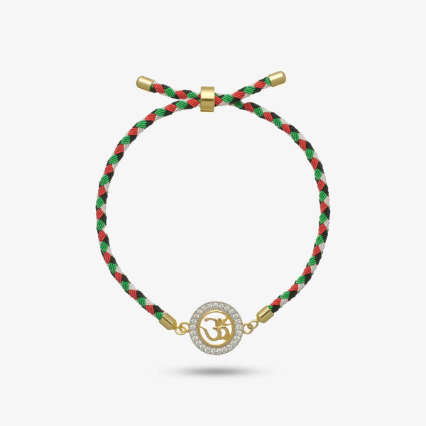 925 Golden Silver Rakhi Om Shakti