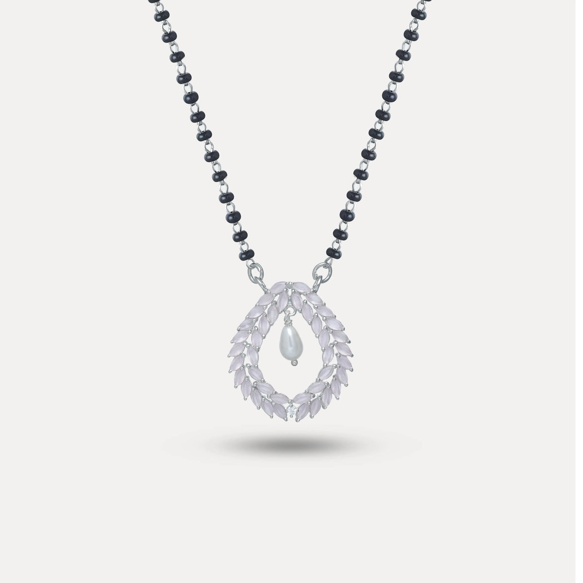 925 Silver Pearl Leaf Mangalsutra - 925 sterling silver mangalsutra by Tassya Silver