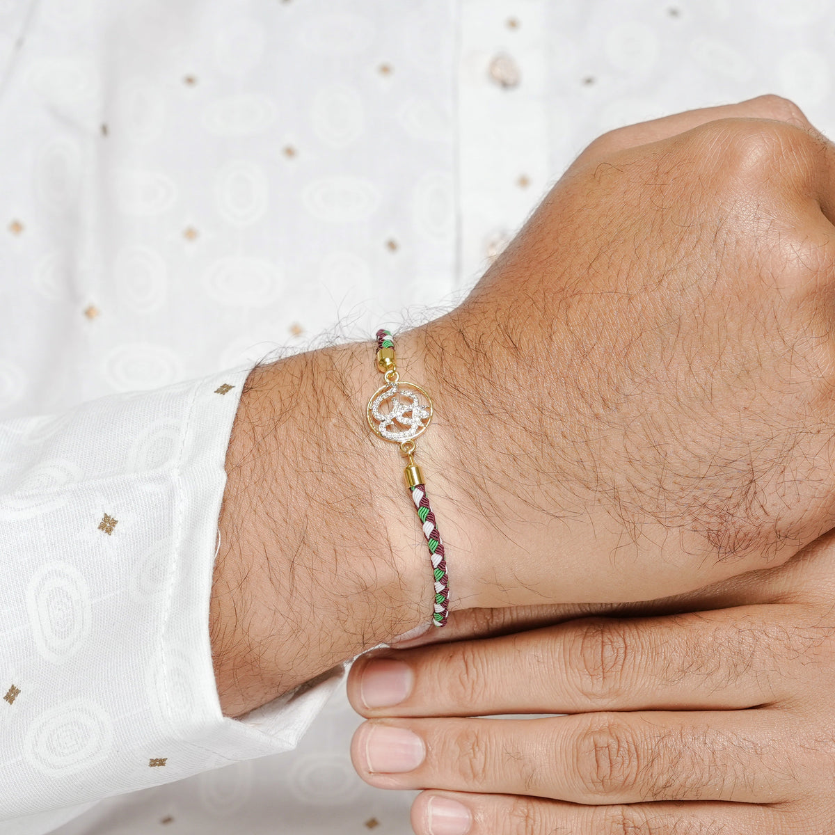 925 Silver Om Jyoti Rakhi