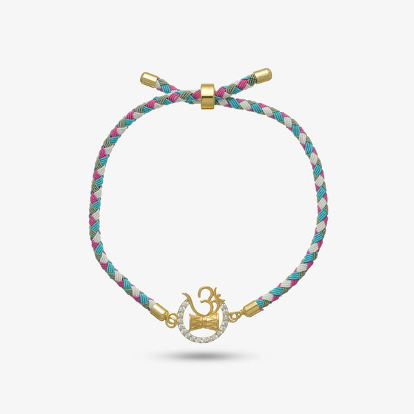 925 Gold Silver Shiv Naad Rakhi