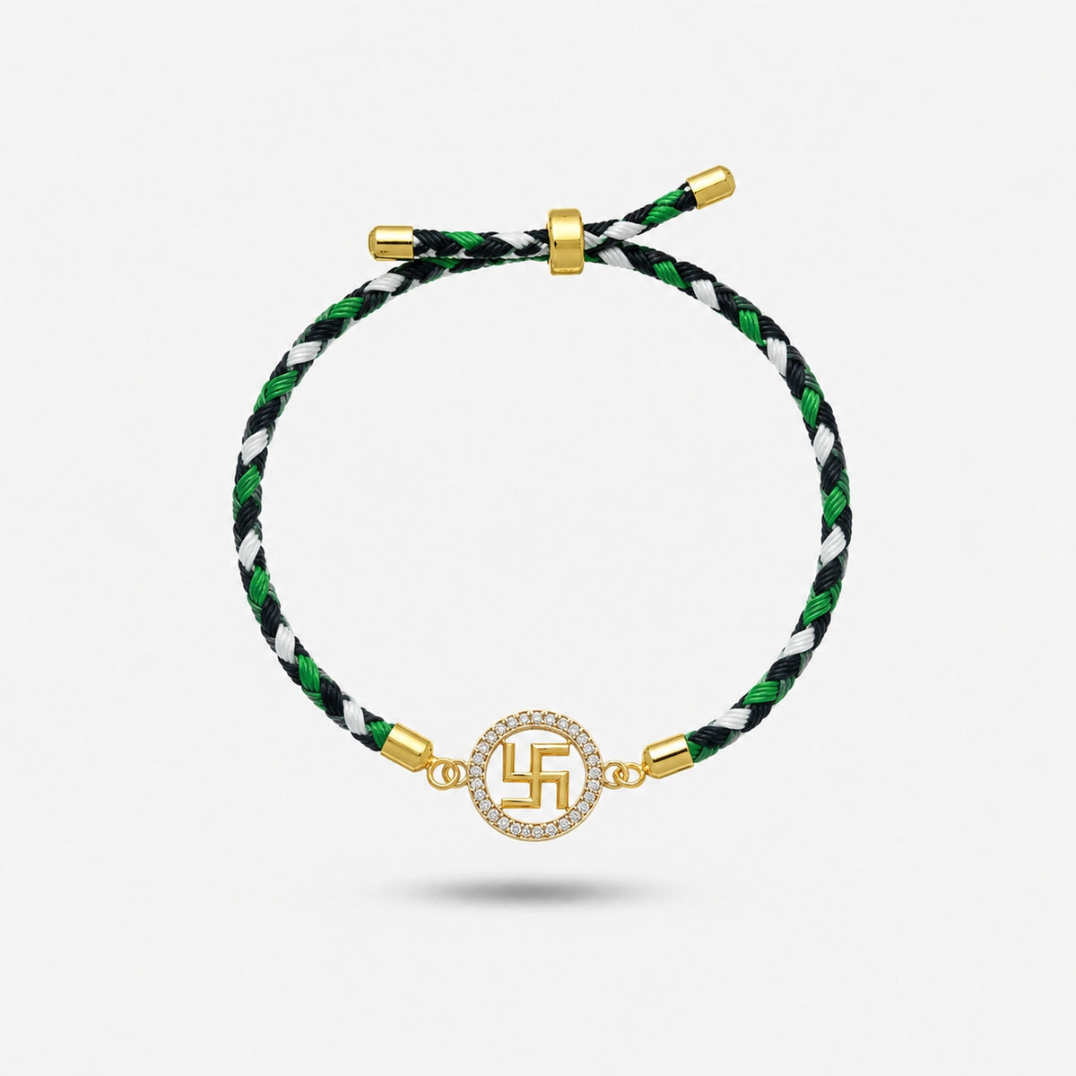 925 Gold Silver Swastik Saubhagya Rakhi