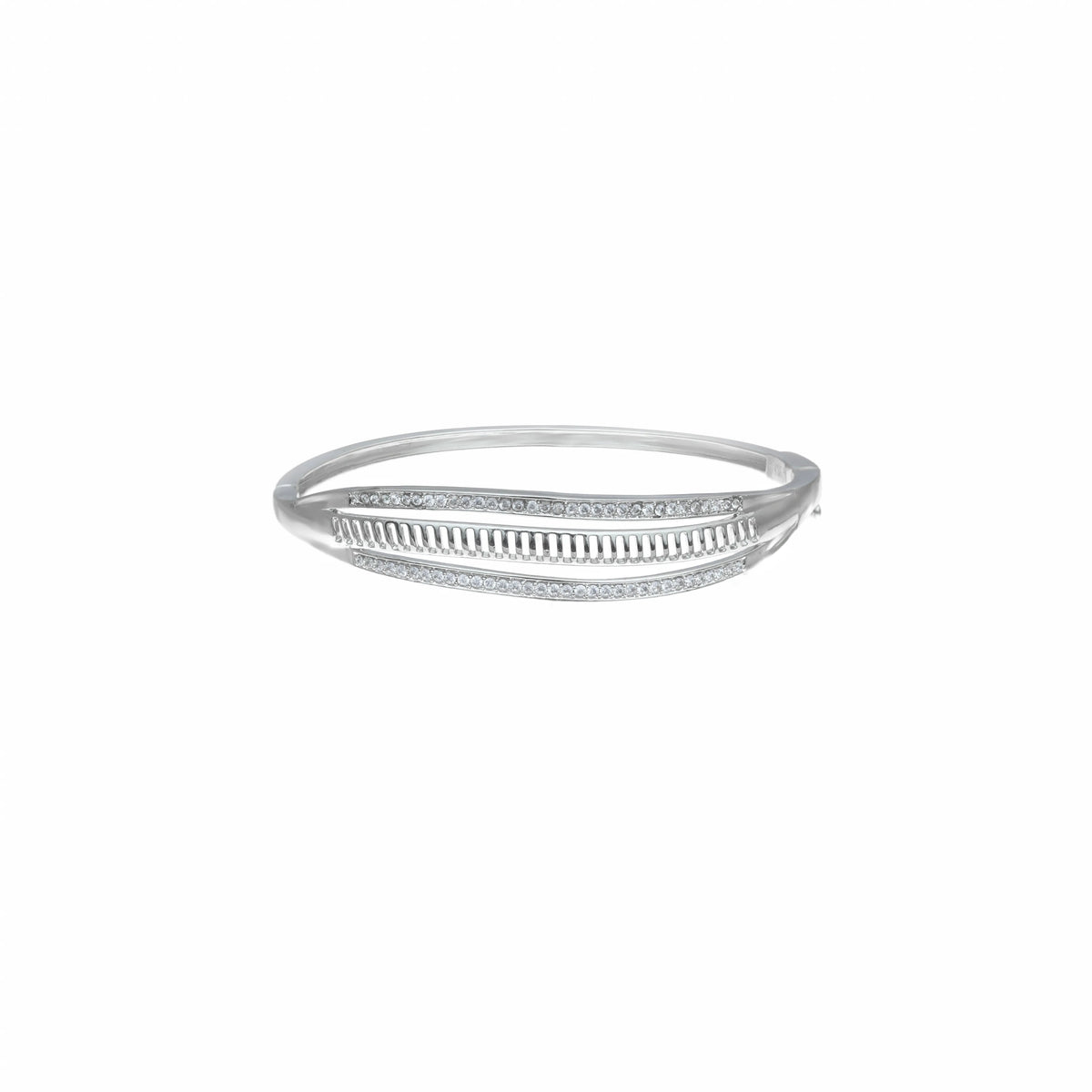 925 Silver Elegant Strip Kada - 925 sterling silver bracelet by Tassya Silver