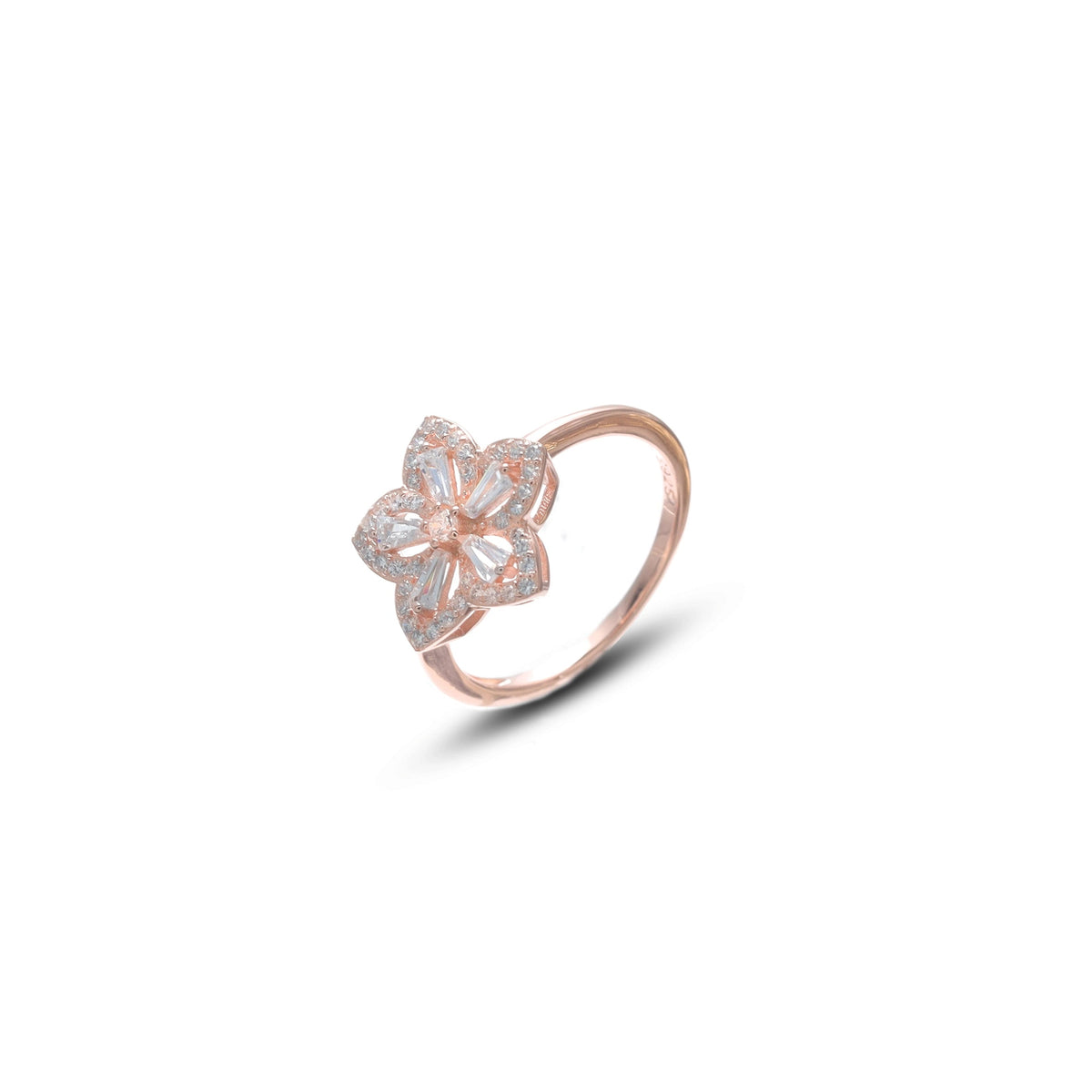925 Silver Rosé Bloom Ring - 925 sterling silver ring by Tassya Silver