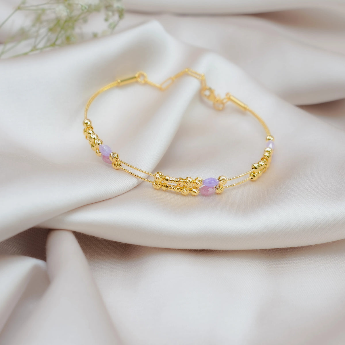 925 Silver Golden Plated Unbeatable Pair Bracelet