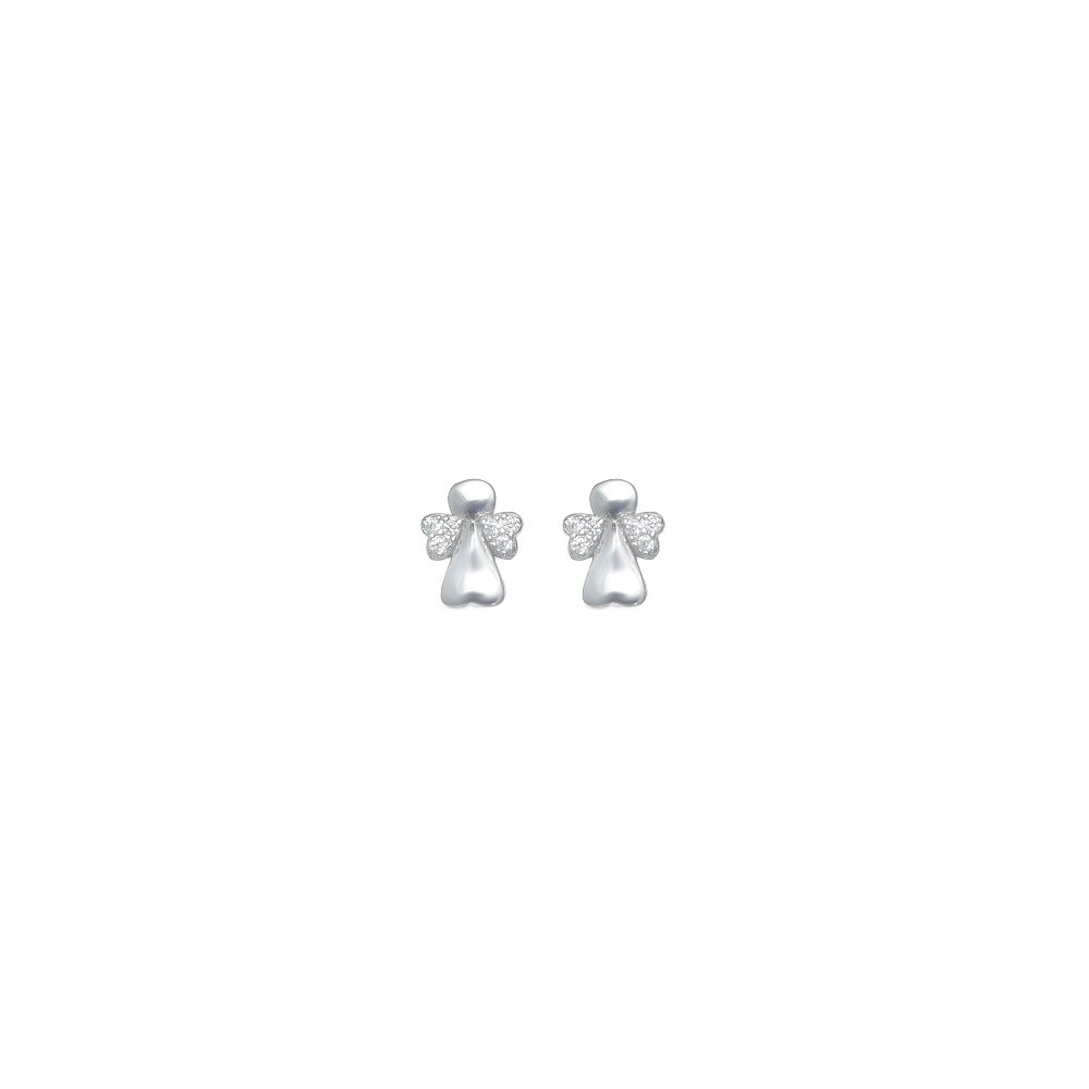 925 Silver Angel Wing Baby Studs - 925 sterling silver earrings by Tassya Silver