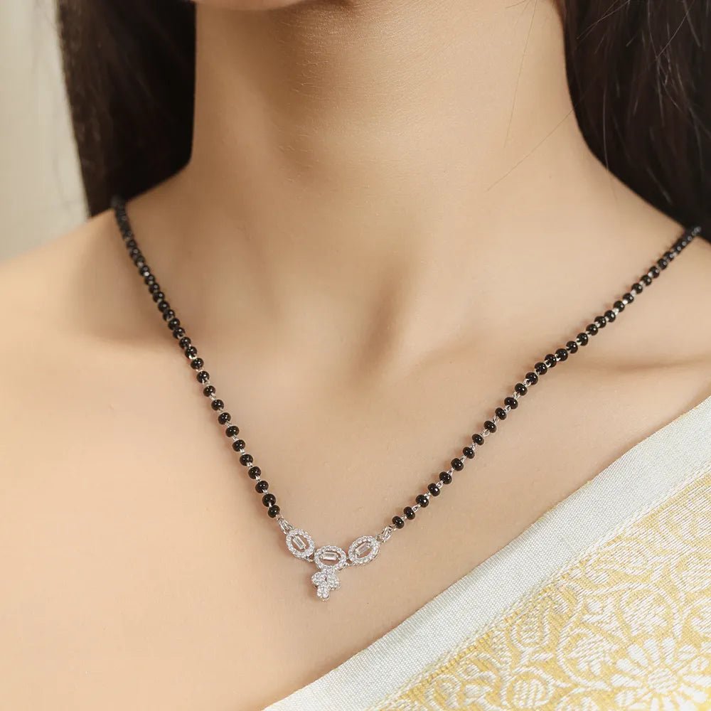 925 Silver Blooming Love Mangalsutra - 925 sterling silver mangalsutra by Tassya Silver