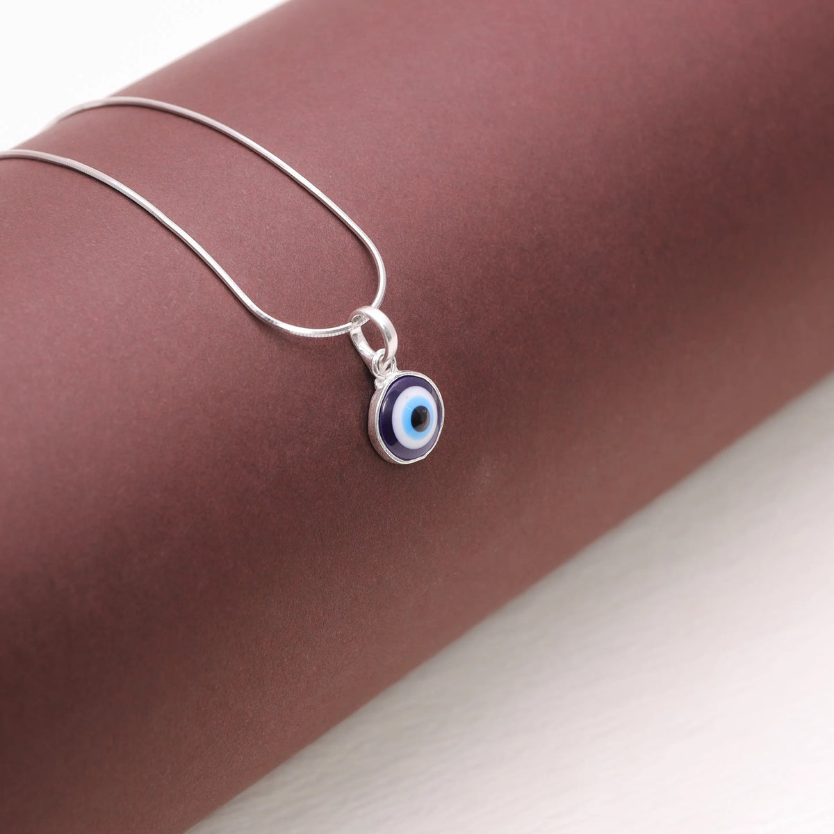 925 Silver Classic Evil Eye Chain Pendant - 925 sterling silver pendant by Tassya Silver