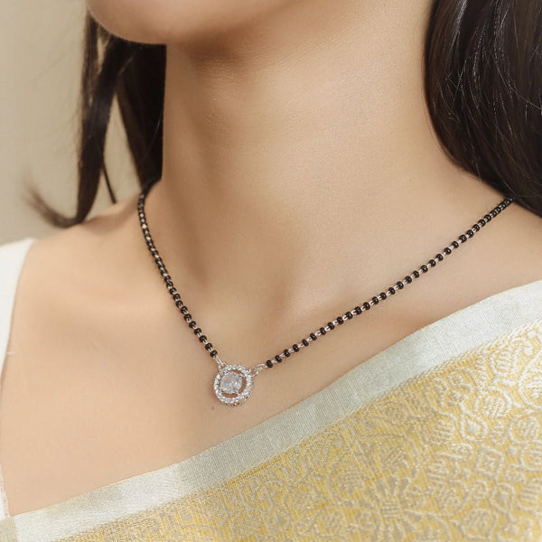 925 Silver Classic Halo Mangalsutra
