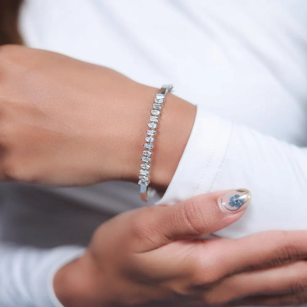 925 Silver Diamond Sparkline Kada