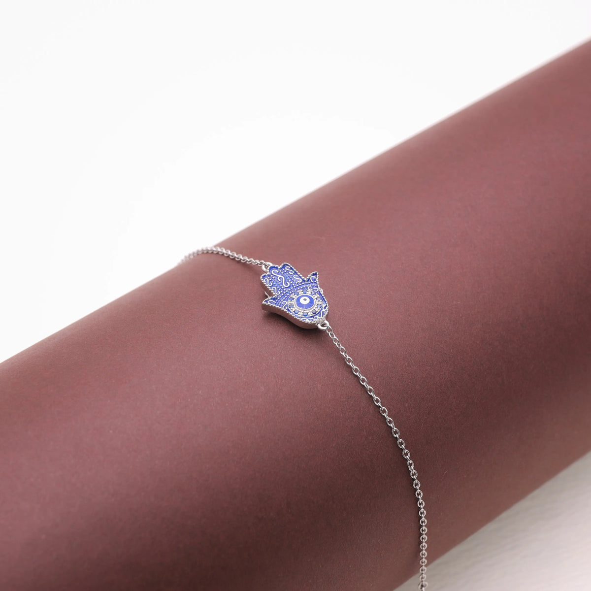 925 Silver Hamsa Shield Bracelet - 925 sterling silver bracelet by Tassya Silver