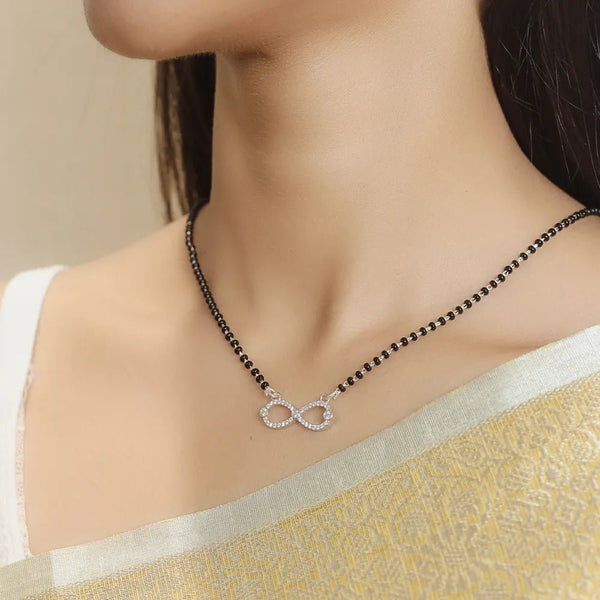 925 Silver Sparkling Infinity Mangalsutra