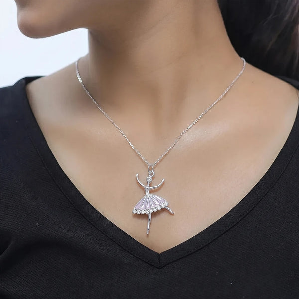 925 Silver Aurora Ballet Pendant