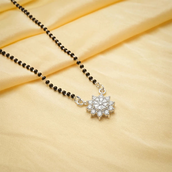 925 Silver Diamond Bloom Mangalsutra