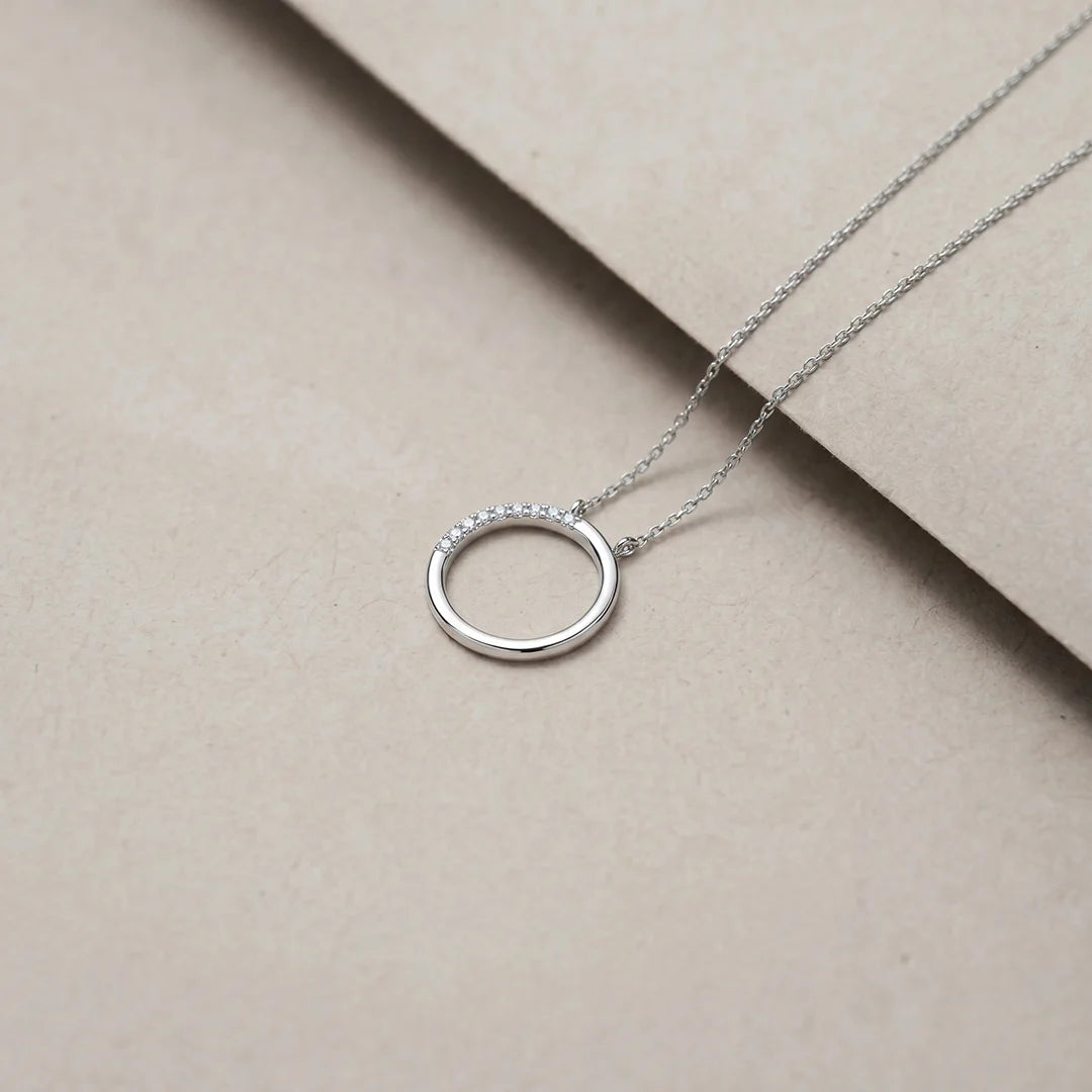 925 Silver Halo Chain Pendant - 925 sterling silver pendant by Tassya Silver