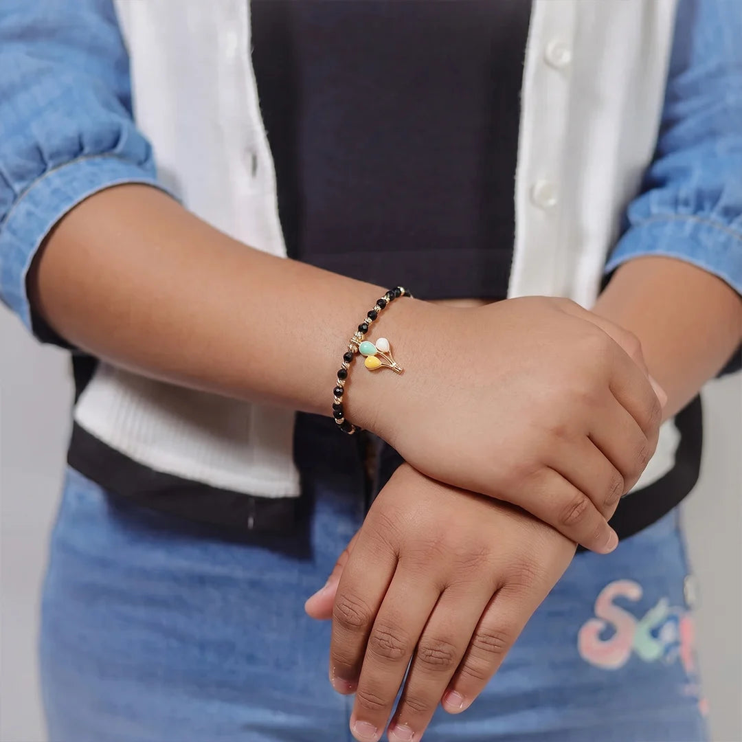925 Silver Rose Gold Balloon Bracelet - 925 sterling silver bracelet by Tassya Silver
