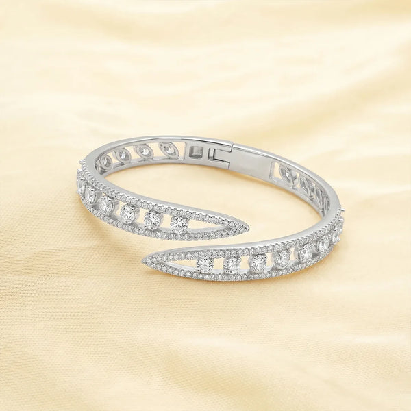 925 Silver White Spark Wrap Kada