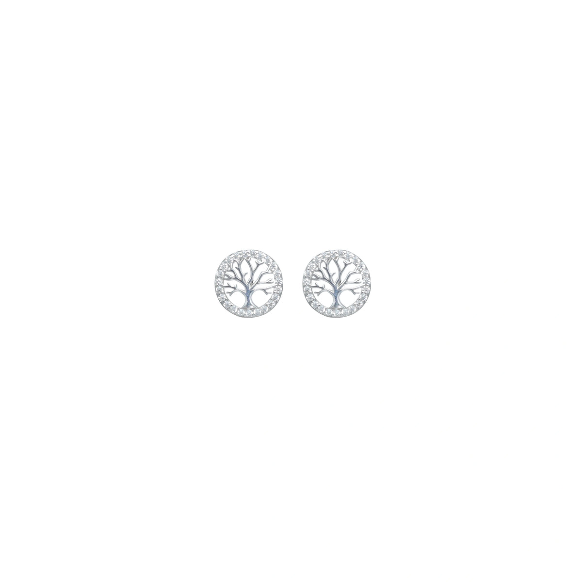925 Silver Encircled Growth Studs - 925 sterling silver earrings by Tassya Silver