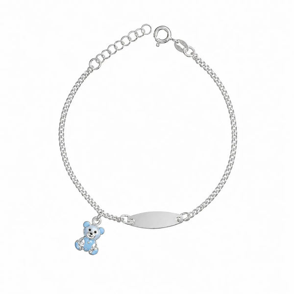 925 Silver Little Blue Teddy Bracelet