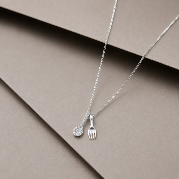 925 Silver Culinary Charm Chain Pendant