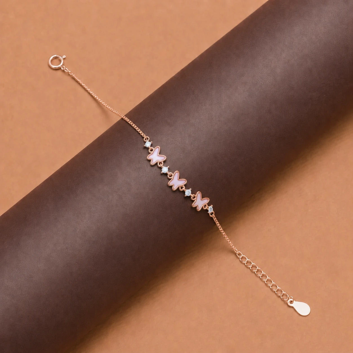 925 Silver Butterfly Sparkle Bracelet
