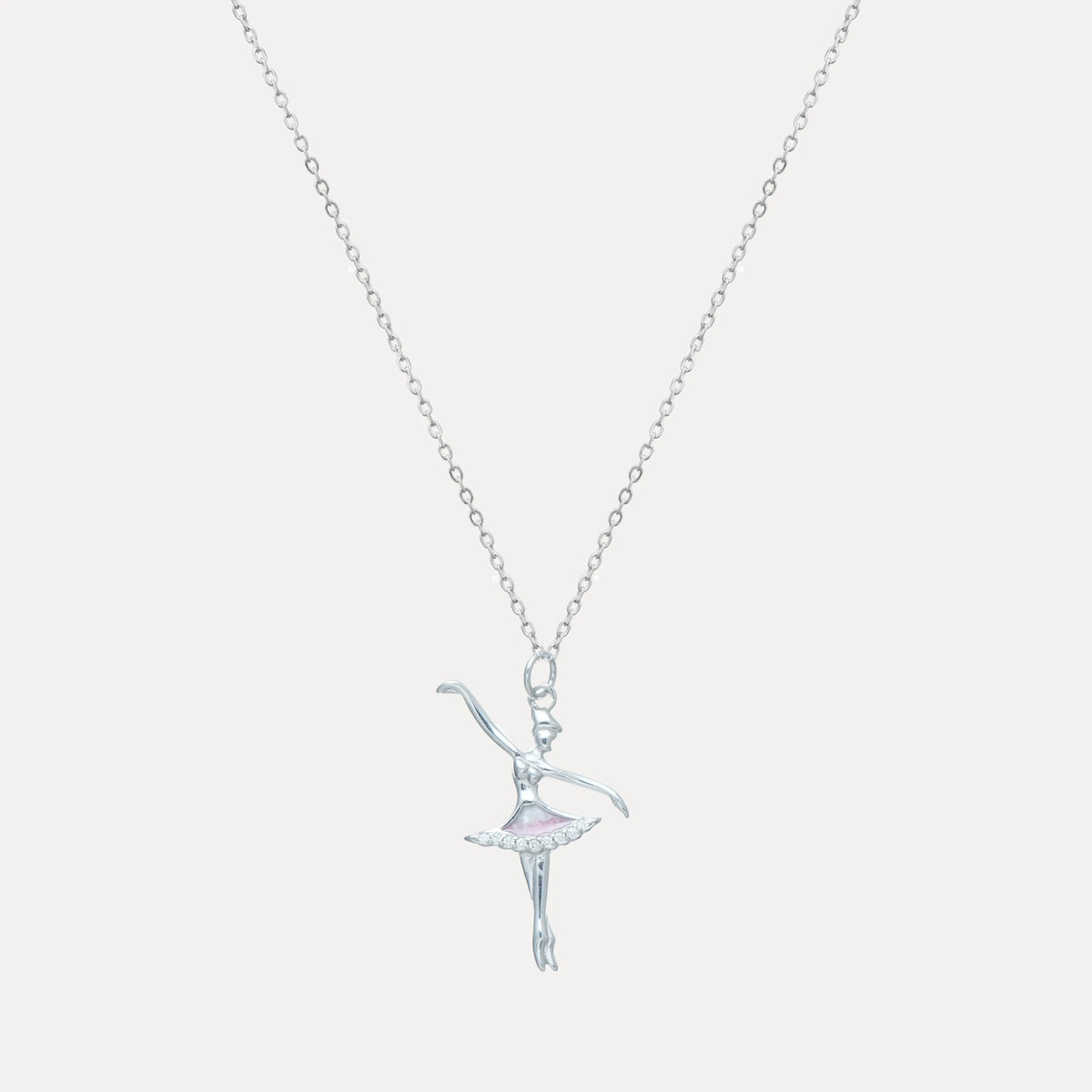 925 Silver Ballerina Charm Pendant - 925 sterling silver pendant by Tassya Silver