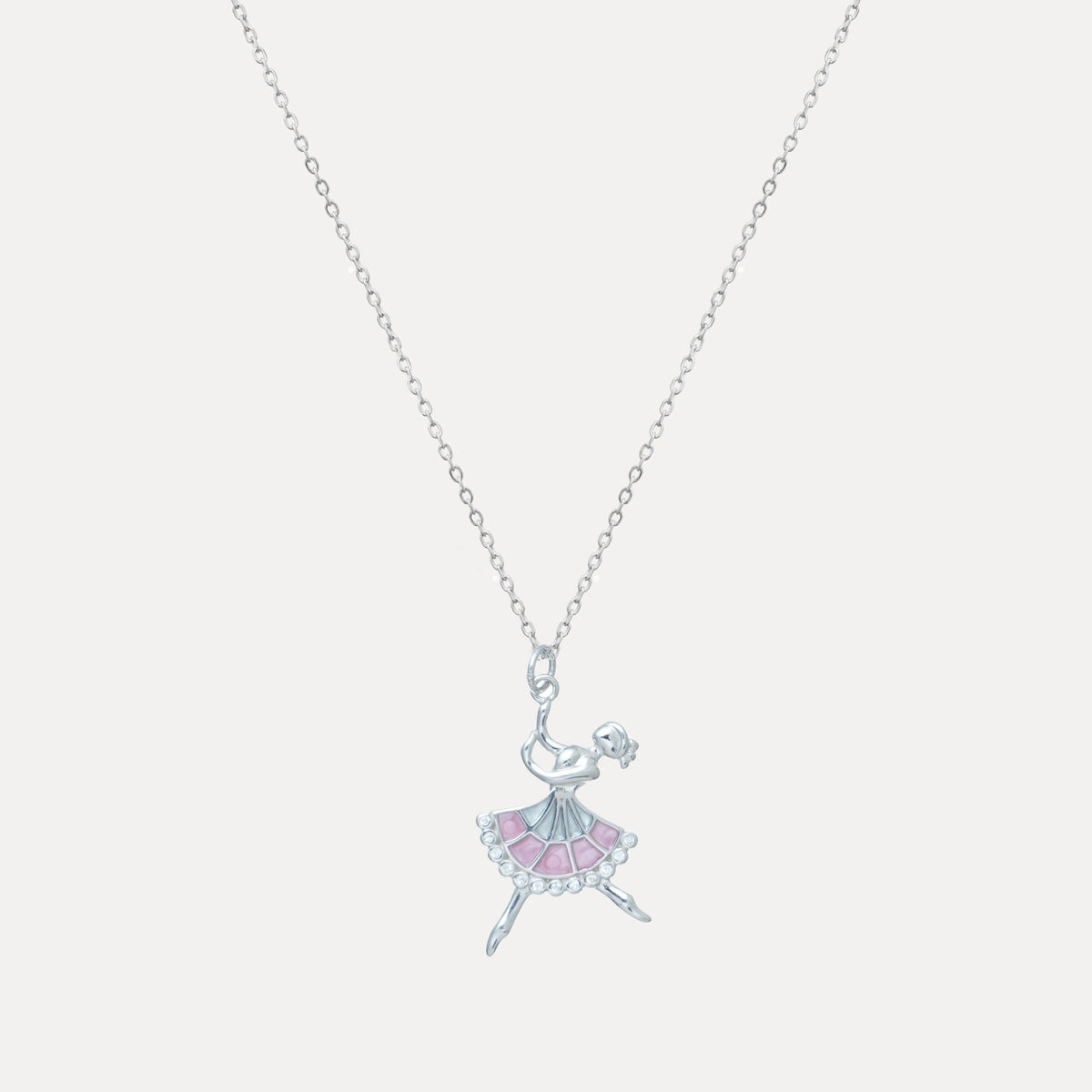925 Silver Ballerina Glow Pendant - 925 sterling silver pendant by Tassya Silver