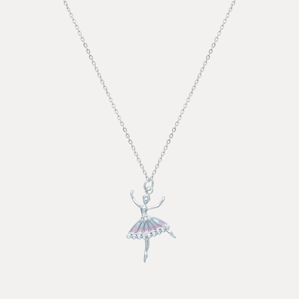 925 Silver Aurora Ballet Pendant - 925 sterling silver pendant by Tassya Silver