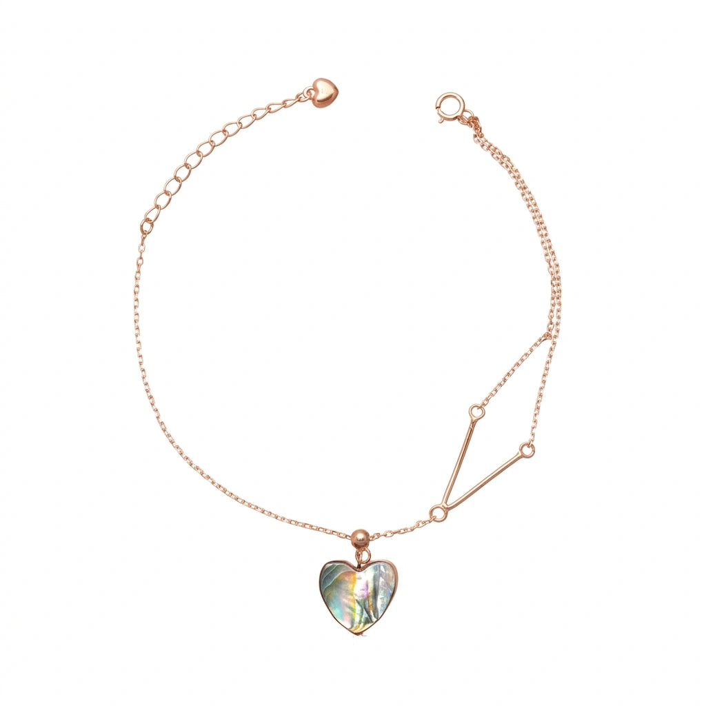 925 Silver Love Glow Heart Bracelet - 925 sterling silver bracelet by Tassya Silver