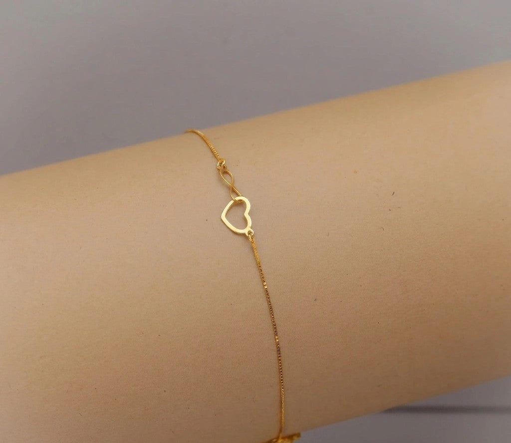 925 Silver Infinity Love Bracelet - 925 sterling silver bracelet by Tassya Silver