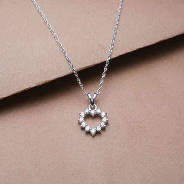 925 Silver Sparkle Heart Pendant
