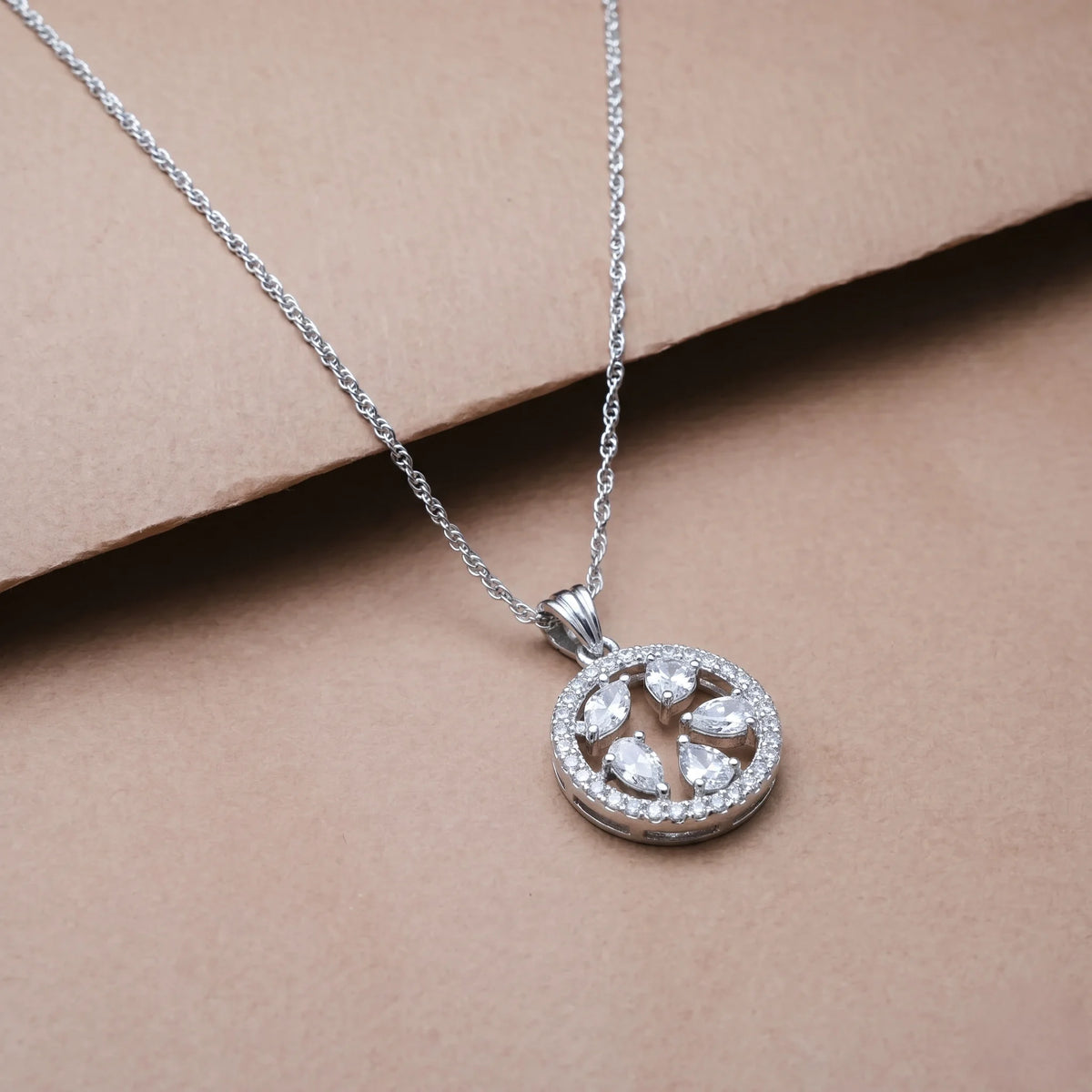 925 Silver Starlight Halo Pendant