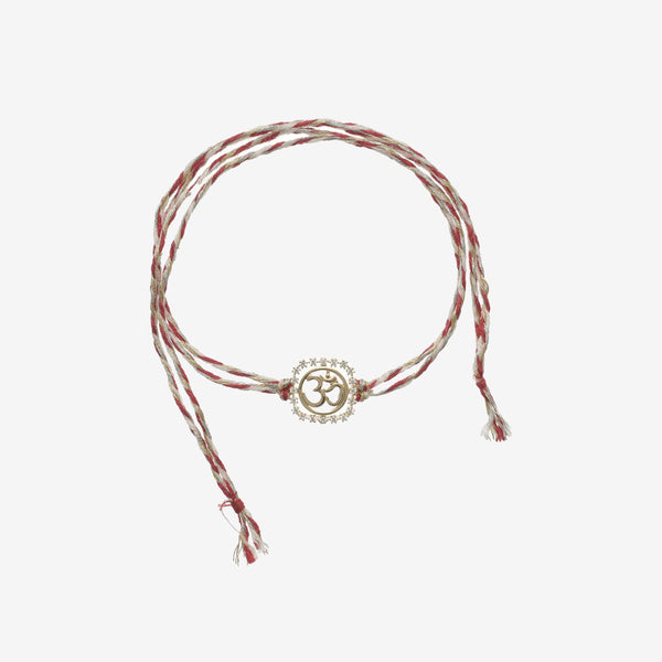 925 Silver Om Anand Red Thread Rakhi