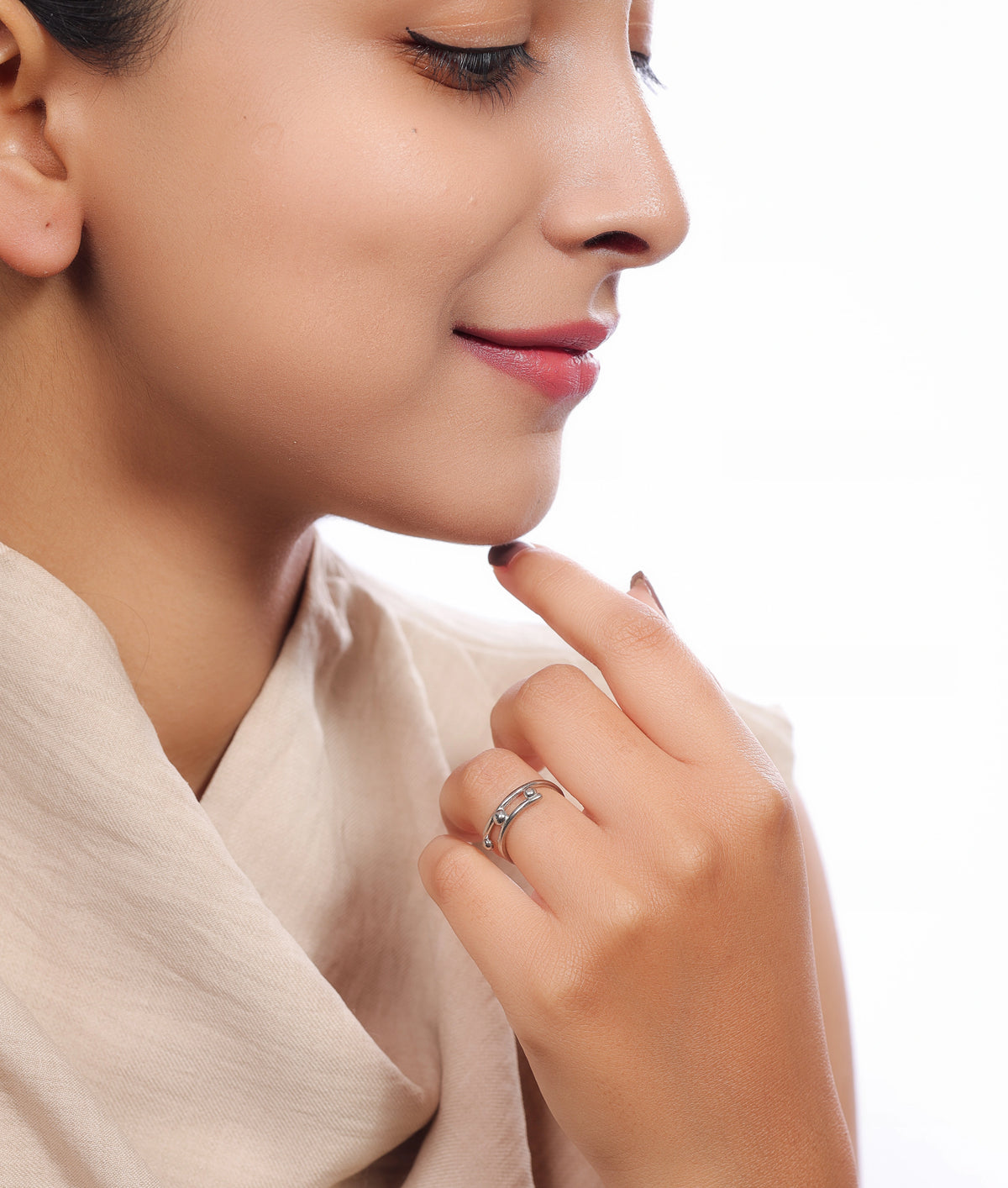 925 Silver Minimalist Point Ring - 925 sterling silver ring by Tassya Silver
