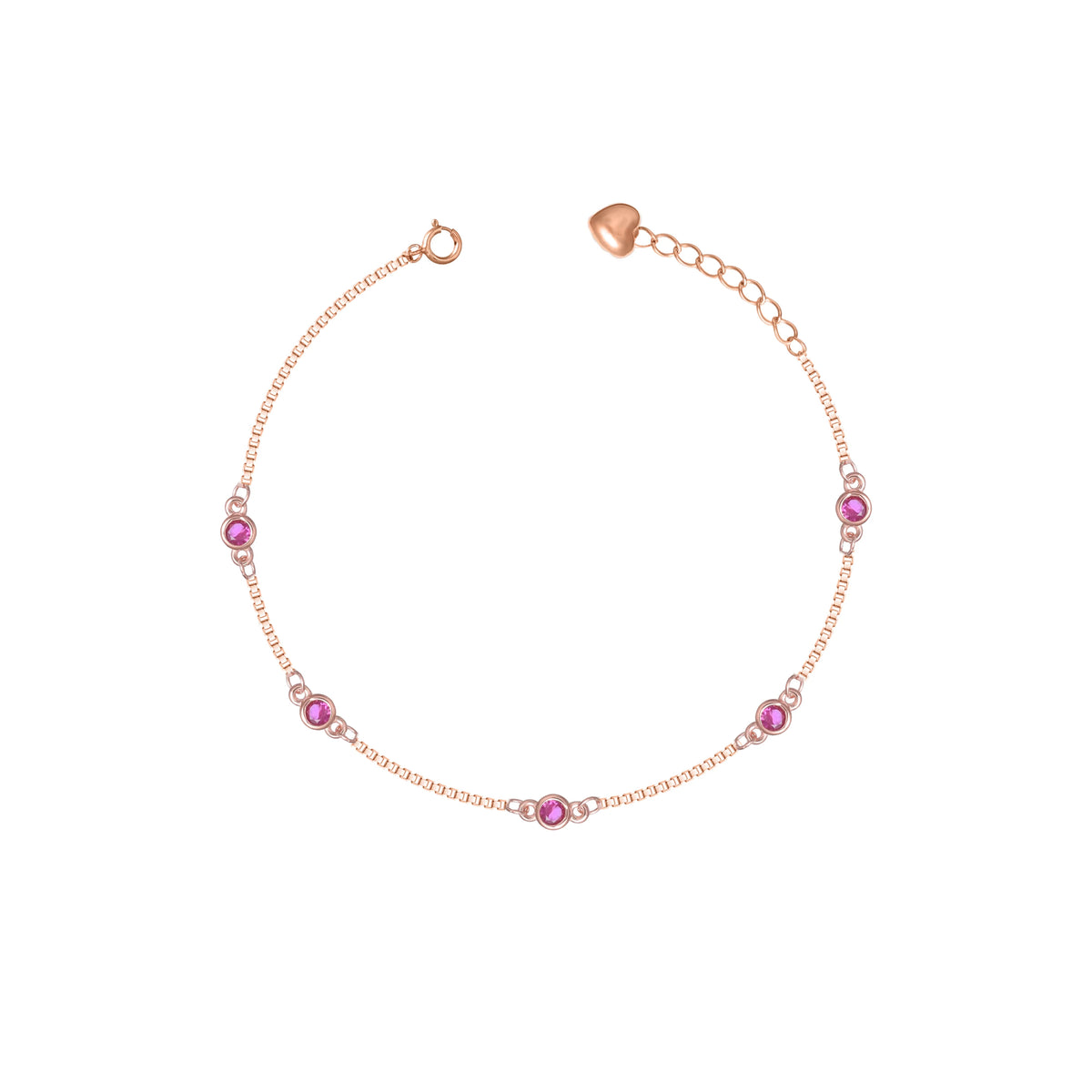 925 Silver Blush Spark Gem Bracelet - 925 sterling silver bracelet by Tassya Silver