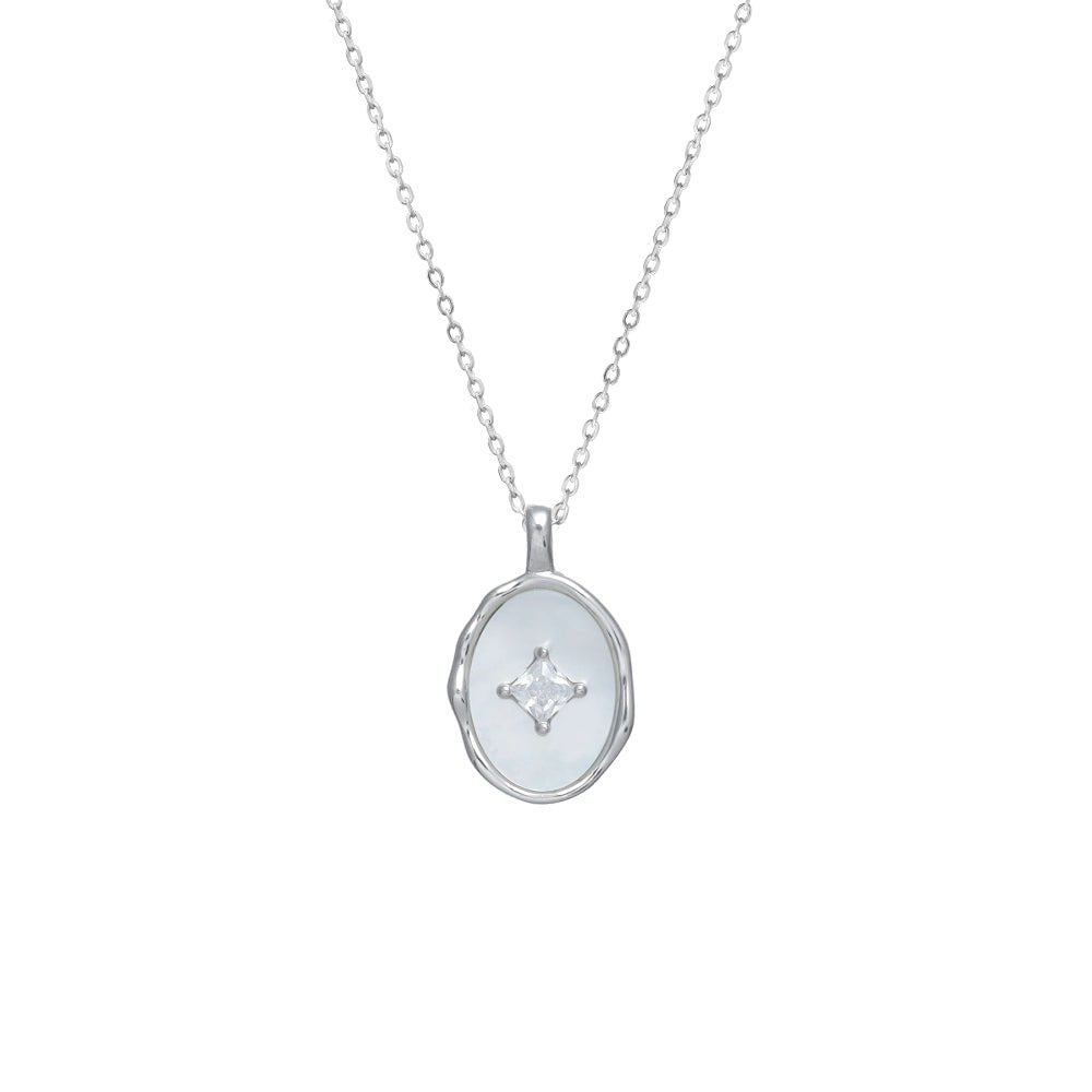 925 Silver Celestial Reflection Chain Pendant - 925 sterling silver pendant by Tassya Silver