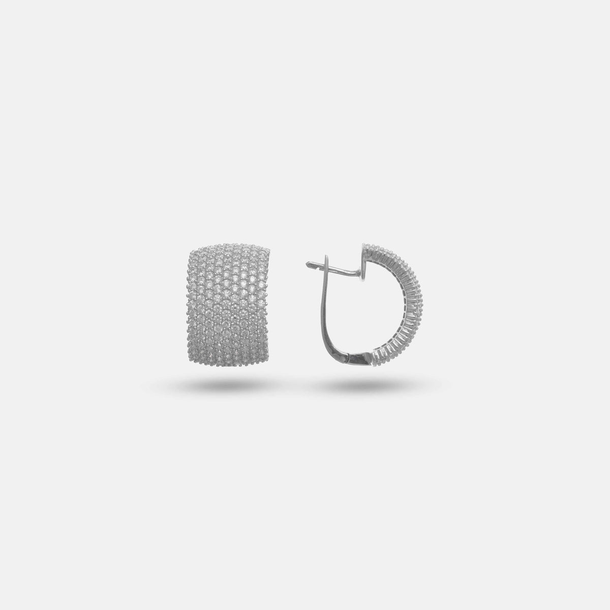 925 Silver Couture Gleam Hoop Earrings - 925 sterling silver earrings by Tassya Silver