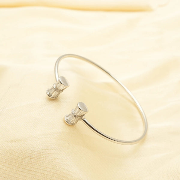 925 Silver Crystal Hourglass Kada