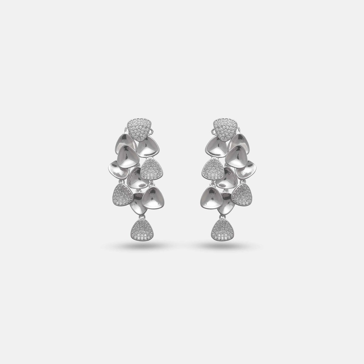 925 Silver Dewdrop Gleam Earrings - 925 sterling silver earrings by Tassya Silver