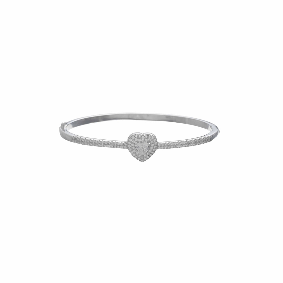 925 Silver Eternal Love Heart Kada - 925 sterling silver bracelet by Tassya Silver