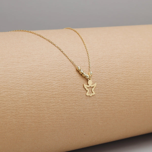 925 Silver Gold-Plated Angel Pendant
