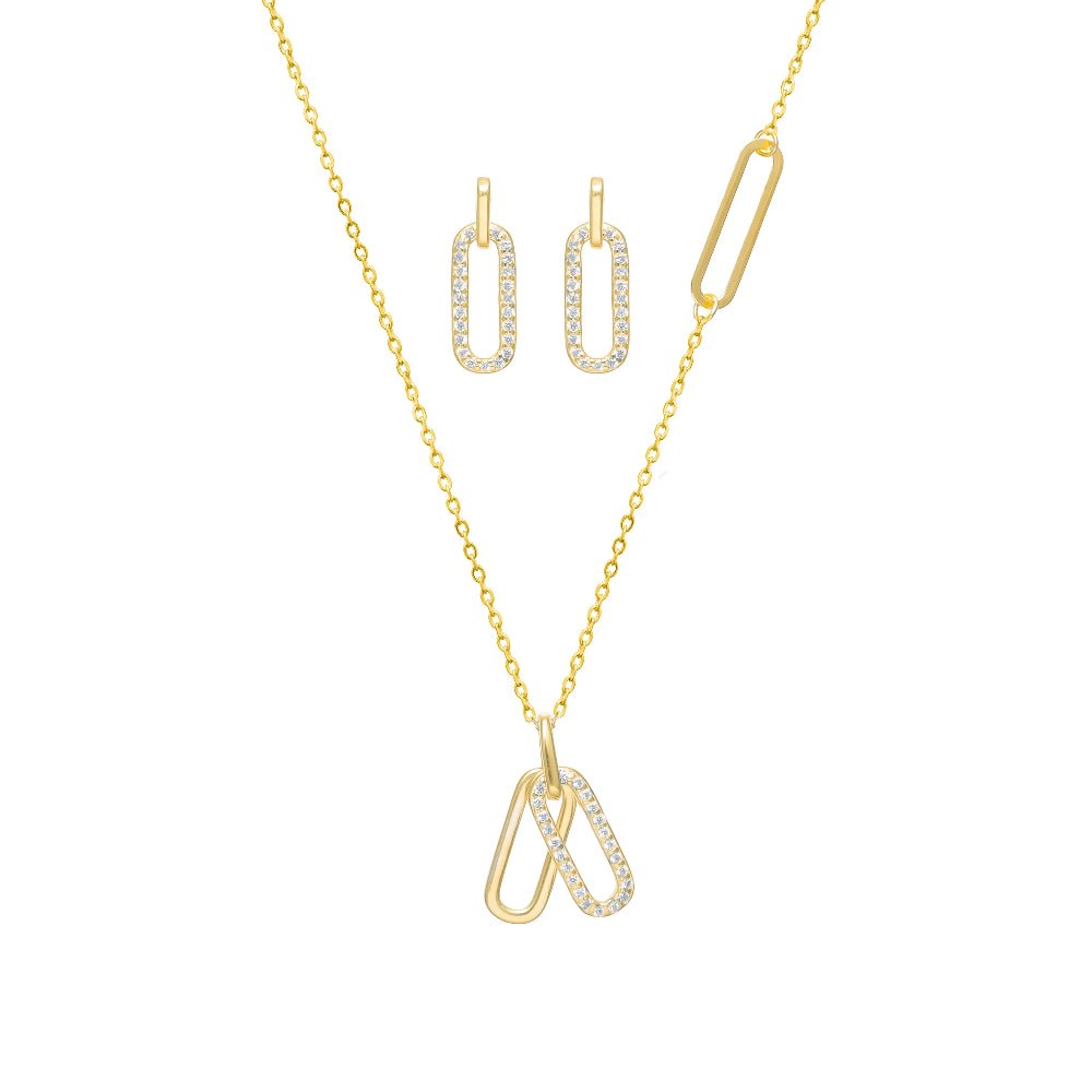 925 Silver Golden Link Chain Pendant Top - 925 sterling silver pendant by Tassya Silver