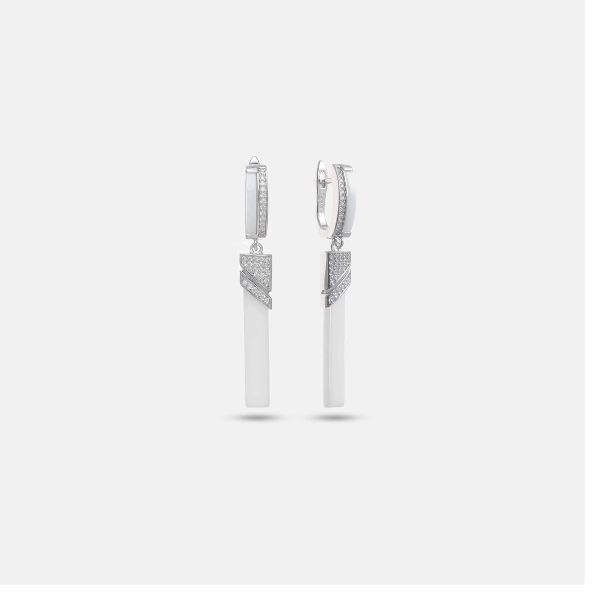 925 Silver Ivory Dusk Earrings - 925 sterling silver earrings by Tassya Silver