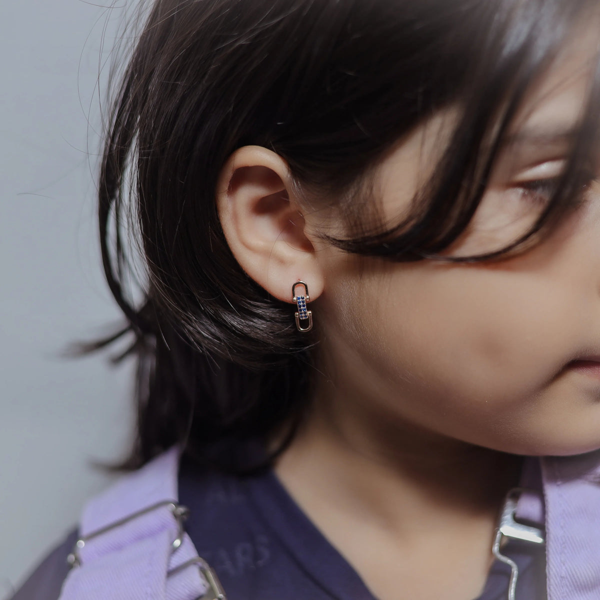 925 Silver Midnight Link Baby Studs - 925 sterling silver earrings by Tassya Silver