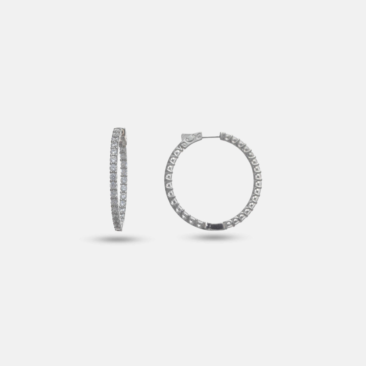 925 Silver Midnight Starlit Hoop Earrings - 925 sterling silver earrings by Tassya Silver