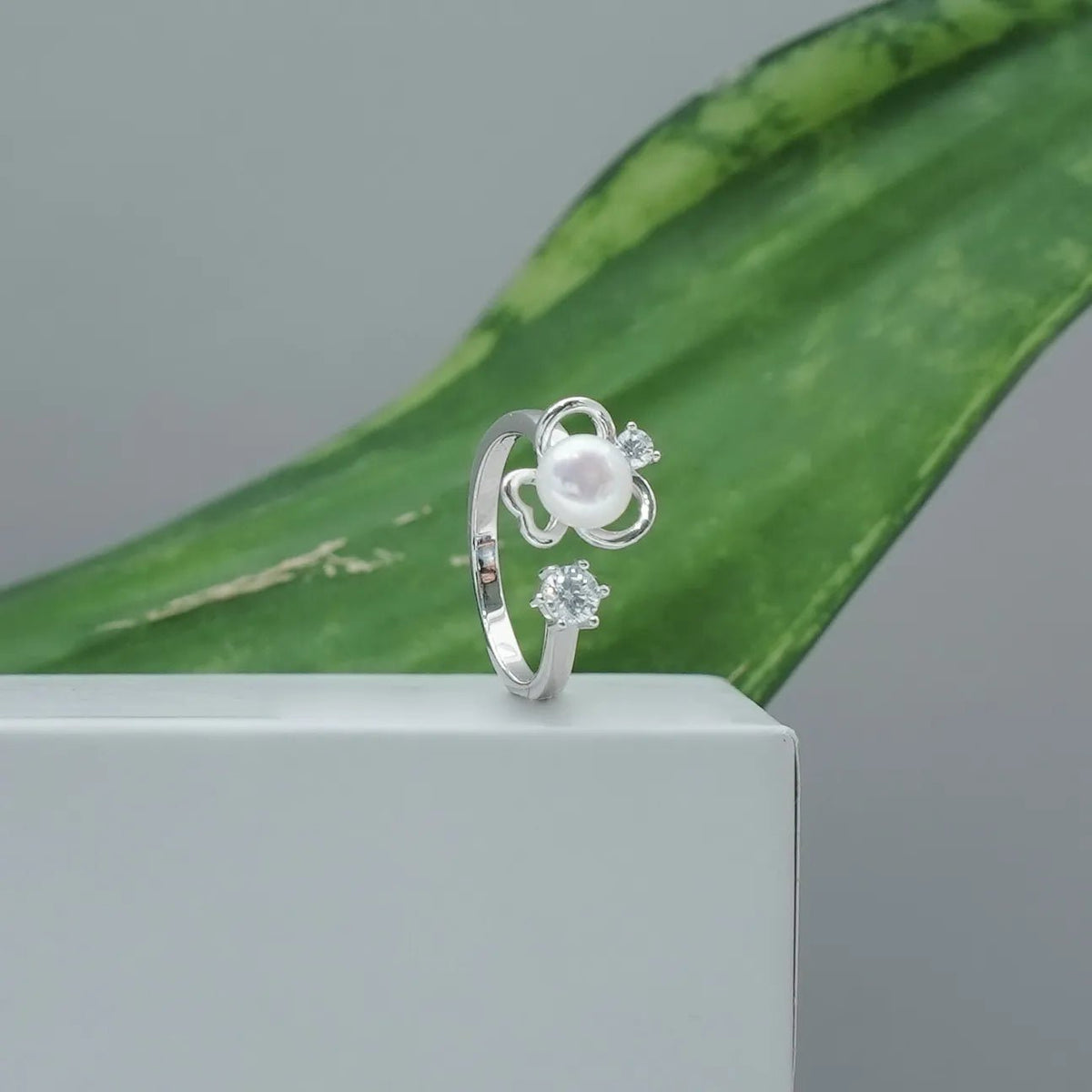 925 Silver Pearl Elegance Ring - 925 sterling silver ring by Tassya Silver